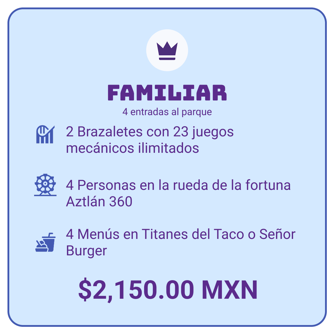 Paquete Familiar - Un día completo en Aztlán para 4