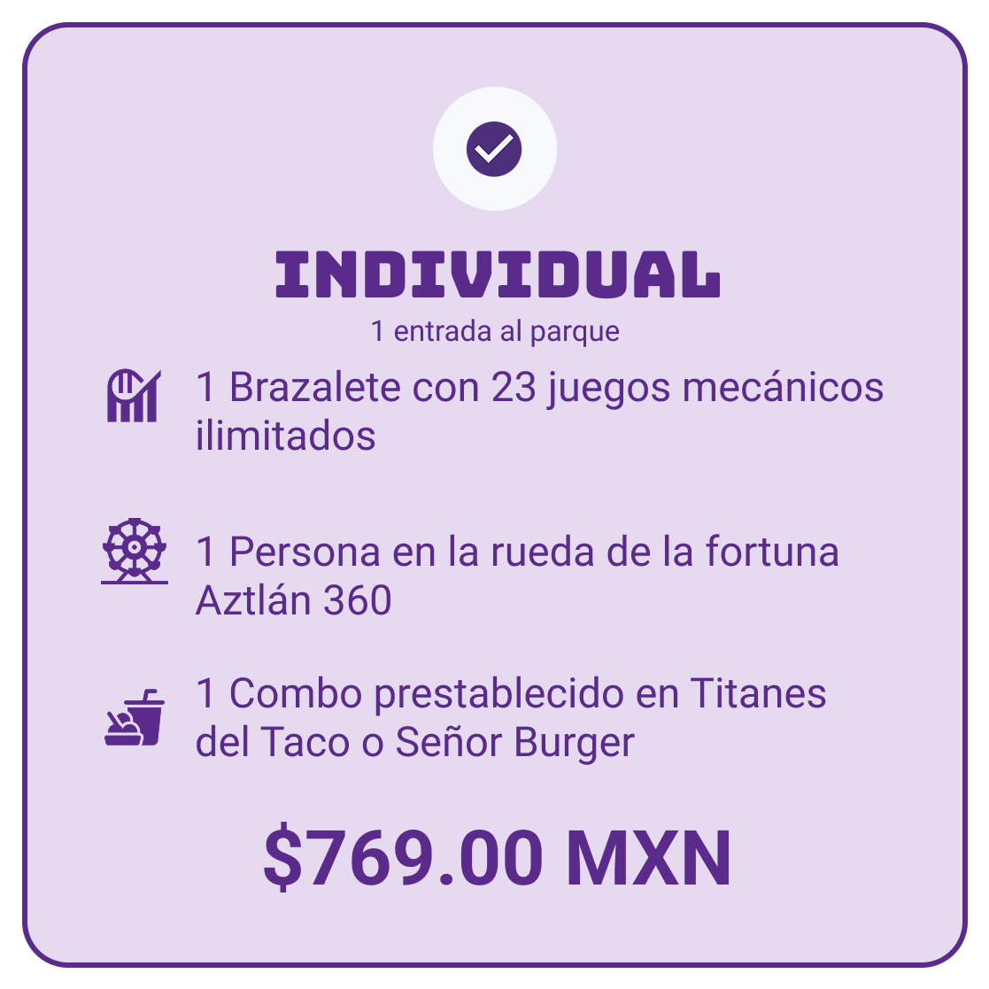 Paquete Individual - Un dia completo en Aztlán